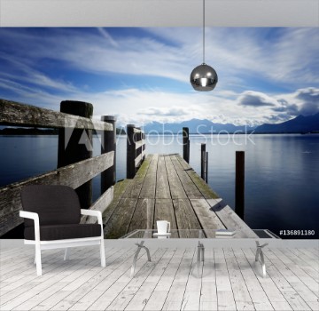 Picture of Wooden jetty 248 lake chiemsee
